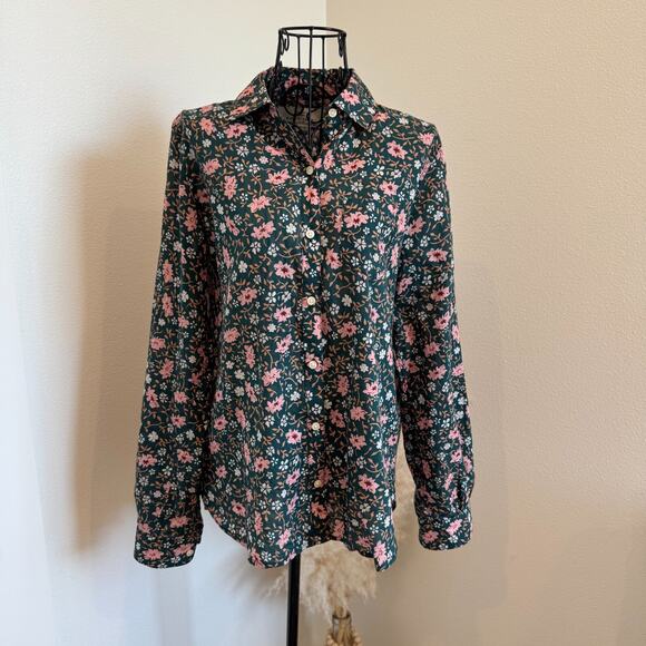 Trovata Birds of Paradis Colorful Floral Long Sleeve Button Up Romantic Blouse - Picture 1 of 9